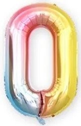 Ballonnen cijfers rainbow0