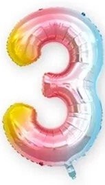 Ballonnen cijfers rainbow3