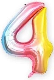 Ballonnen cijfers rainbow4