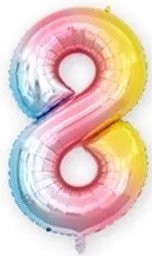 Ballonnen cijfers rainbow8
