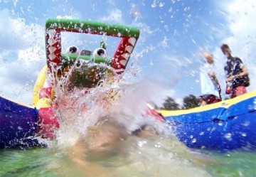 Springkussen krokodil