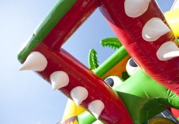 Springkussen krokodil