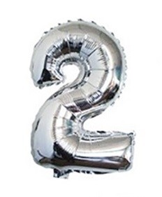 Zilver cijfer ballonnen verjaardag2
